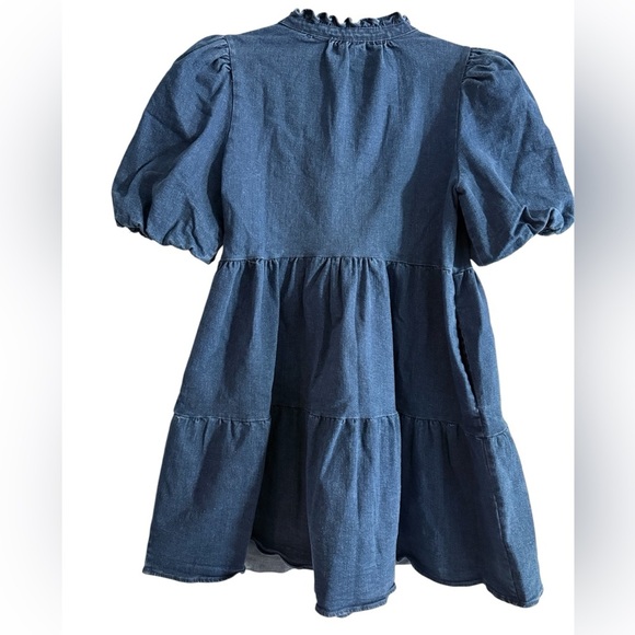 Aura Jacey Babydoll Denim Mini Dress​ - Picture 2 of 3